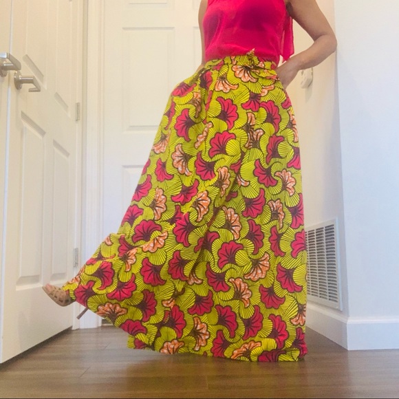 Skirts Authentic Ghanaian Fabric Wrap Skirt Poshmark